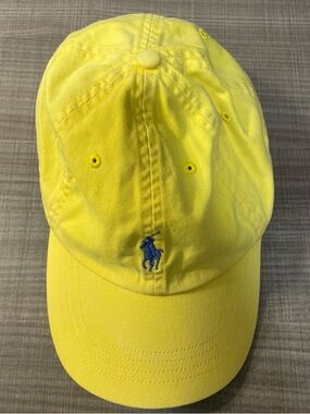 Ralph Lauren Kids Bright Yellow Polo Cap with Blue Logo